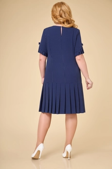 Платье 1625 синий + горох Svetlana Style