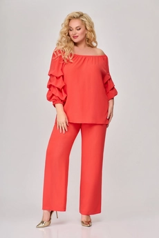 Костюм брючный 1656 коралл Svetlana Style