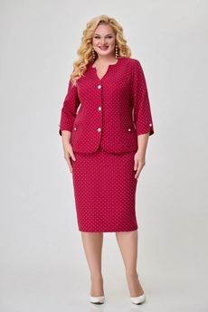 Костюм с юбкой 1728 бордовый Svetlana Style