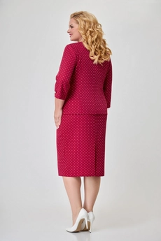 Костюм с юбкой 1728 бордовый Svetlana Style