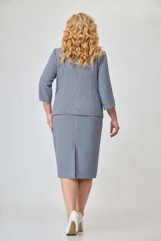 Костюм с юбкой 1728 синий + узор Svetlana Style