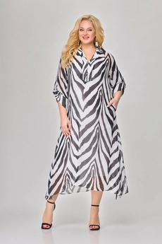Костюм с платьем 1772 черный + белый Svetlana Style