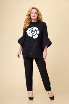 Костюм брючный 1811 черный Svetlana Style