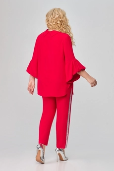 Костюм брючный 1811 красный Svetlana Style