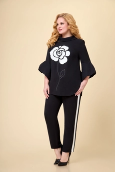 Костюм брючный 1811 черный Svetlana Style