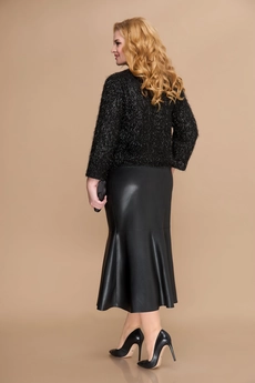 Костюм с юбкой 1814 черный Svetlana Style