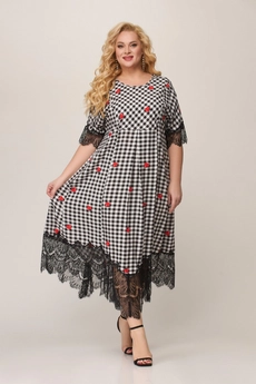 Платье 1862 черный + красный Svetlana Style