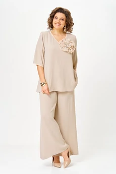 Костюм брючный 1933 бежевый Svetlana Style