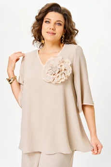 Костюм брючный 1933 бежевый Svetlana Style