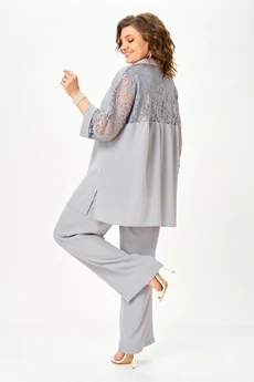 Костюм брючный 2025 серый Svetlana Style