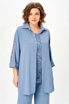 Костюм брючный 2025 индиго Svetlana Style