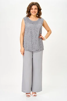 Костюм брючный 2025 серый Svetlana Style