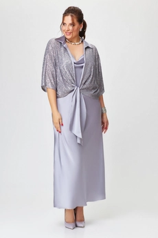 *Костюм с платьем 2033 серебро Svetlana Style