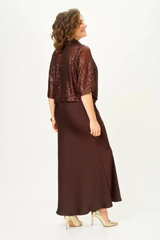Костюм с платьем 2033 шоколад Svetlana Style