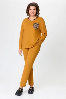 Костюм брючный 2034 горчица Svetlana Style
