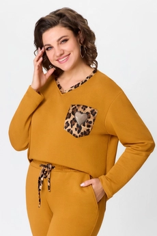 Костюм брючный 2034 горчица Svetlana Style