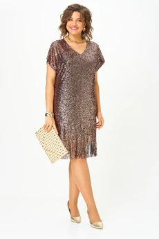 Платье 2046 шоколад Svetlana Style