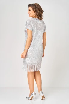 Платье 2046 белое серебро Svetlana Style
