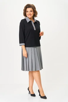 Костюм с юбкой 2134 клетка Svetlana Style