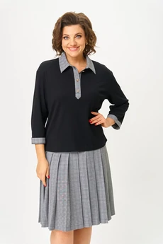 Костюм с юбкой 2134 клетка Svetlana Style