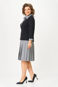 Костюм с юбкой 2134 клетка Svetlana Style