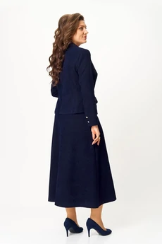 Костюм с юбкой 2140 синий Svetlana Style