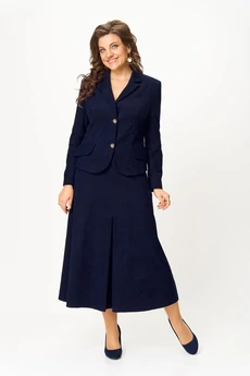 Костюм с юбкой 2140 синий Svetlana Style