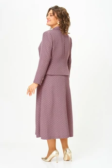 Костюм с юбкой 2140 какао + горох Svetlana Style