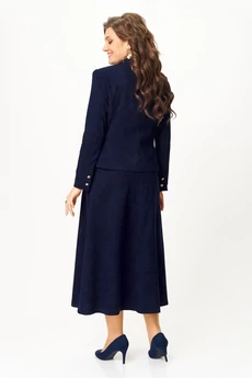Костюм с юбкой 2140 синий Svetlana Style