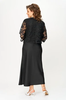 Костюм с платьем 2144 черный Svetlana Style