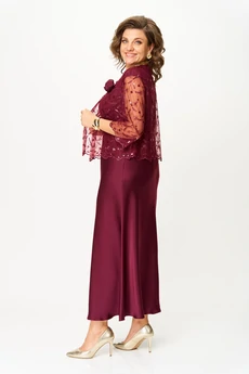 Костюм с платьем 2144 бордовый Svetlana Style