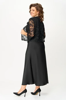 Костюм с платьем 2144 черный Svetlana Style