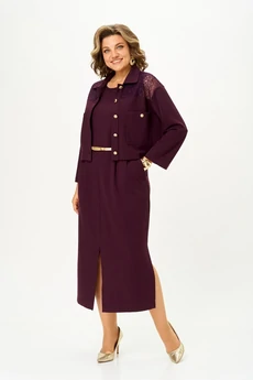 Костюм с платьем 2161 бордовый Svetlana Style