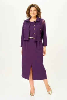 Костюм с платьем 2161 фиолетовый Svetlana Style