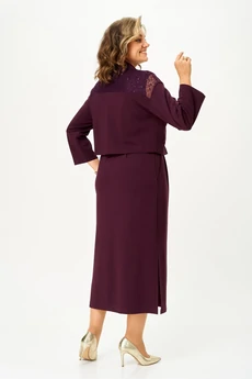Костюм с платьем 2161 бордовый Svetlana Style