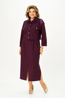 Костюм с платьем 2161 бордовый Svetlana Style
