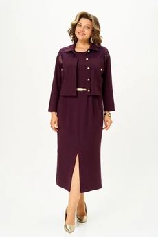 Костюм с платьем 2161 бордовый Svetlana Style