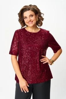Блузка 2163 бордовый Svetlana Style