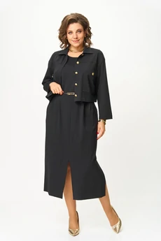 Костюм с платьем 2165 черный Svetlana Style