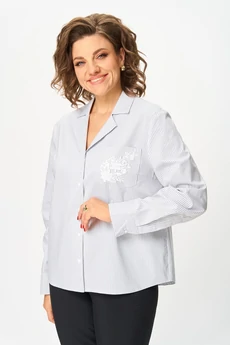 Блузка 2168 серая полоска Svetlana Style