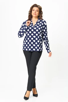 Блузка 2173 синий + горох Svetlana Style