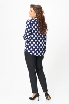 Блузка 2173 синий + горох Svetlana Style