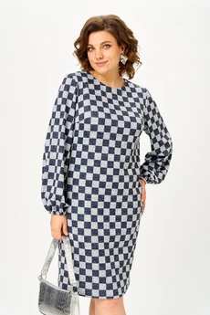 Платье 2301 шахматная клетка Svetlana Style