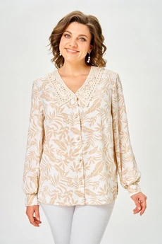 Блузка 2304 бежевые листики Svetlana Style