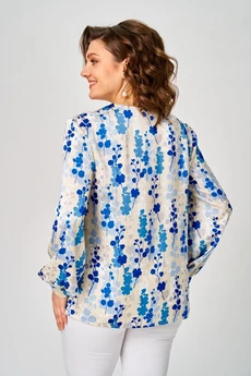 Блузка 2304 голубой принт Svetlana Style