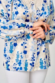 Блузка 2304 голубой принт Svetlana Style