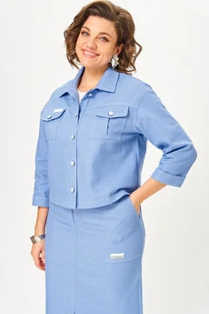 Костюм с юбкой 2315 голубой Svetlana Style