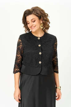 Костюм с юбкой 2316 черный Svetlana Style