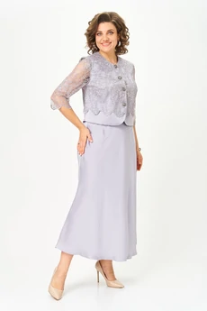 Костюм с юбкой 2316 серебро Svetlana Style