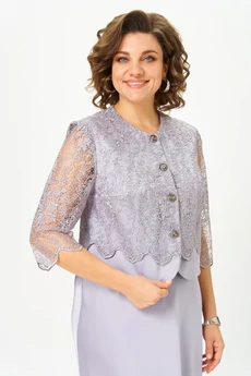 Костюм с юбкой 2316 серебро Svetlana Style